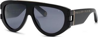 Philipp Plein Mens SPP127M-60700G SPP127M 60 700G Sunglasses - Black - One Size
