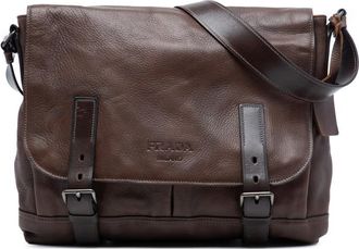 Prada Pre-owned Prada Leather Buckle Messenger Bag Ladies IC70GSUU1YJLLEIH