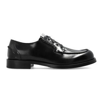 Dolce & Gabbana Leren Schoenen Met Logo - Heren - Veterschoenen - Zwart - 44 EU - Leer - Schoenen