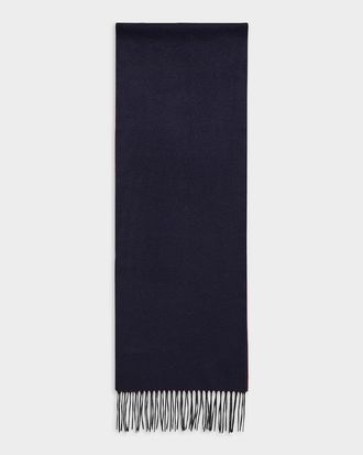 PIACENZA 1733 Mens Mirror Silk and Cashmere Double-Face Scarf