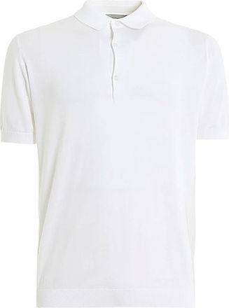 John Smedley Tops, Heren, Wit, XL, Katoen, Slim Fit Polo Shirt