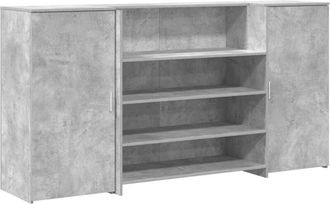 vidaXL Vidaxl - Reception Desk Concrete Grey 200x50x103.5 cm Engineered Wood