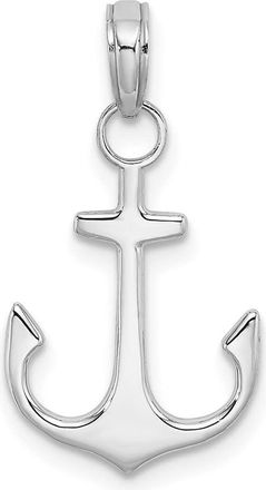 Diamond2Deal 14K Gold 2-D Polished Anchor Charm Pendant