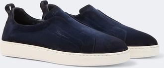 Santoni Suede slip-on sneakers