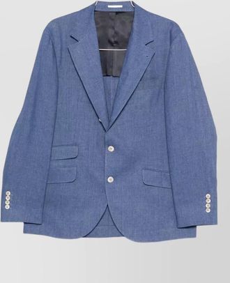 Brunello Cucinelli linen suit single breasted notch lapel