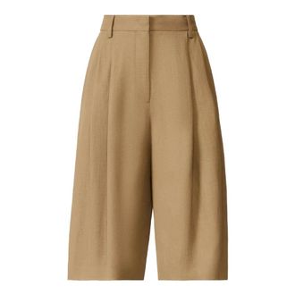Fabiana Filippi Dames, Korte broeken, Beige, Maat: XS Linnen