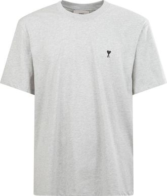 Ami Minimalistische Klassieke Katoenen T-shirt - Heren - T-shirts - Grijs - M - Katoen - Tops