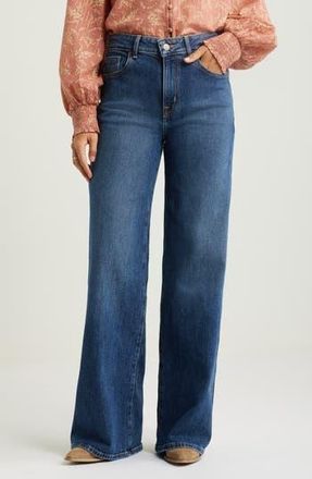 Treasure & Bond High Rise Wide Leg Jeans in Dark Wash at Nordstrom Rack, Size 25