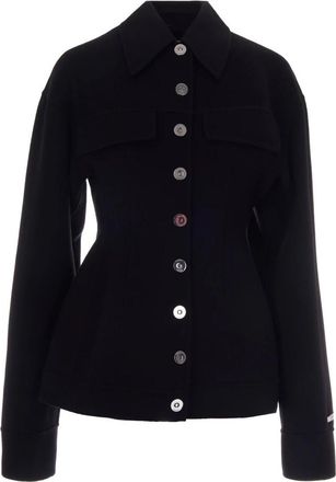 Sportmax Spxarena Jacket - Dames - Zomerjassen - Zwart - 2XS - Wol - Jassen