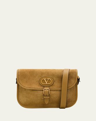 Valentino Garavani Mens Suede Crossbody Bag