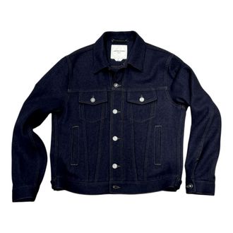 Jacob Cohen Denim Jackets, male, Blue, Size: 2XL Wool Trucker Jacket in Dark Navy