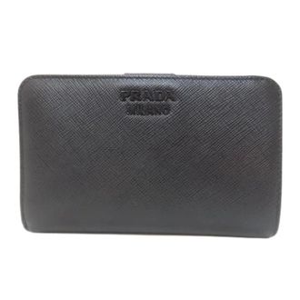 Prada Pre-owned Wallets, female, Black, Size: ONE SIZE Pre-owned Saffiano Wallet (bi-fold)