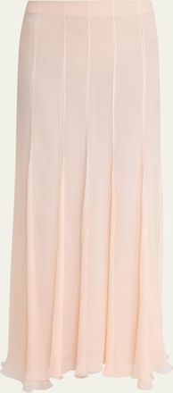 Chloé Paneled Sheer Silk Maxi Skirt