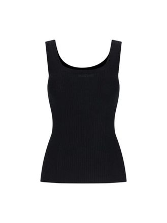 6397 Ribbed Knit Tank Top - Black