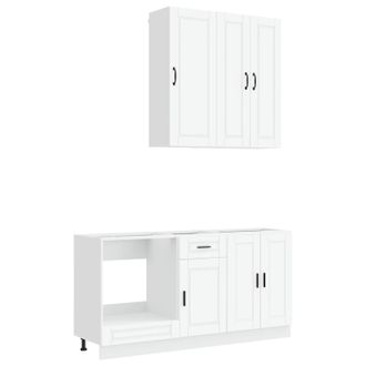 vidaXL Unidad De Cocina Porto 5 Uds. Blanco Madera De Ingenier&iacute;a Vidaxl