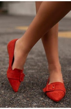 Journee Collection JOURNEE Audrey Buckle Flat in Leopard at Nordstrom Rack, Size 9