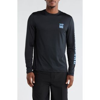 Billabong Looper Long Sleeve Sun T-Shirt in Black at Nordstrom Rack, Size X-Large