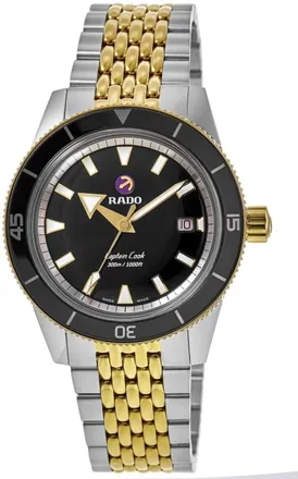 Rado Captain Cook Automatic Steel Black Dial Mens Watch R32138153