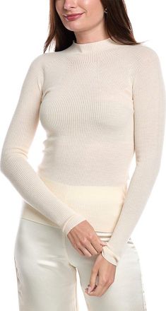 PESERICO Mock Neck Wool Top