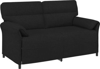 vidaXL Sof&aacute; De 2 Plazas 2 Plaza Negro 158 X 83 X 95 Cm Tela Vidaxl