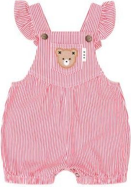 Huxbaby Classic Stripe Bubble Romper in Geranium/Almond Milk at Nordstrom, Size 12-18M Au