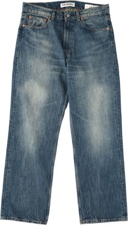 Our Legacy Blue Faded Wash Straight-Leg Cotton Jeans