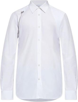 Alexander McQueen Alexander McQueen, Formal Shirts, male, White, Size: 2XL Chain Detail Shirt