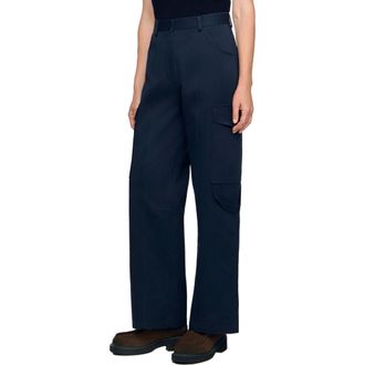 Sandro Cargo trousers in Navy Blue at Nordstrom, Size 42 Eu