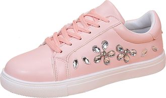 Generic Women Slip on Walking Trainers Womens Lightweight Arch Support Sneakers for Lace Fashion Sneakers Shoes Shoes for Black Trainers Womens Size 6