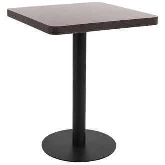 Berkfield Home Bistro Table Dark Brown 60X60 cm MDF