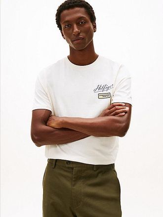Tommy Hilfiger Textured Logo Crew Neck T-Shirt
