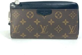 Louis Vuitton Pre-owned Clutches, male, Brown, Size: ONE SIZE Pre-owned Monogram Macassar Long wallet (bi-fold)