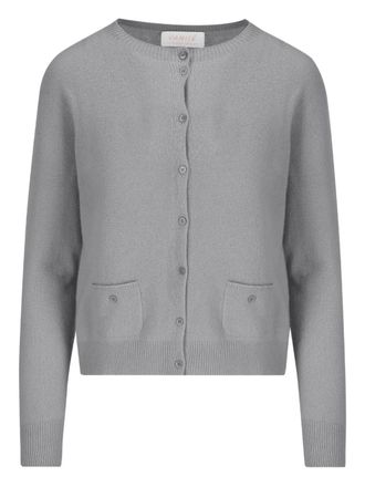 VANISÉ patch-pocket cashmere cardigan - women - Cashmere - 42 - Grey