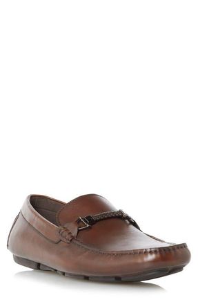 Dune London Beacons Braided Bit Driving Loafer in Dark Brown at Nordstrom, Size 10Us