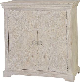 Giner&Colomer Cómoda madera de mango blanco envejecido