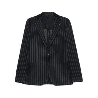 Tagliatore Blazers, male, Blue, Size: 3XL Striped Blazer