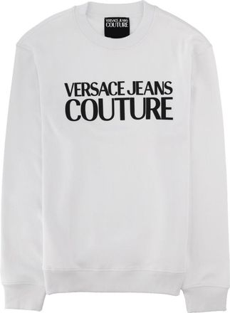 Versace Jeans Couture White Crewneck Black Logo Sweatshirt