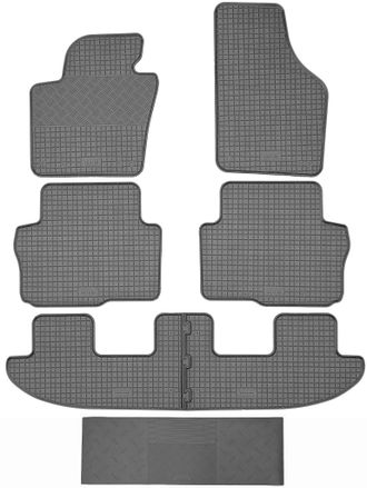 OEM Alfombrillas Rigum 902754 + Funda 900101 - Volkswagen Sharan Ii Van Versi&oacute;n De 7 Plazas A Partir De 2010, Reposapi&eacute;s Av2 Delantero - Instalables