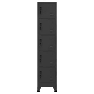Berkfield Home Locker Cabinet Anthracite 38x40x180 cm Steel in Charcoal | Size: 38 x 40 x 180 cm