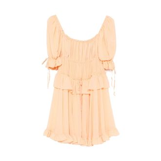 Chlo&eacute; Kleedjes, Dames, Oranje, S, Zijden Minijurk