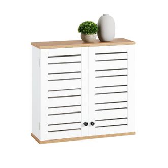 SoBuy Mueble De Pared Con 2 Puertas Armario Suspendido Mueble De Cocina Blanco Medidas: 60x19x56cm Bzr42-w Sobuy Es