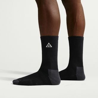 Nike Unisex Nike ACG Everyday Elevated Crew Socks (1 Pair) in Black | IH8647-010