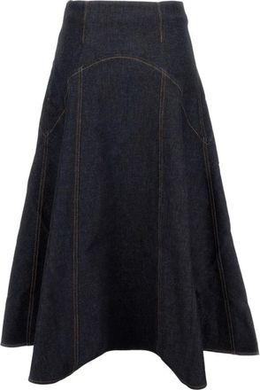 Jacquemus Rokken, Dames, Blauw, W25, Katoen, Stijlvolle Blauwe Rok Aw 25