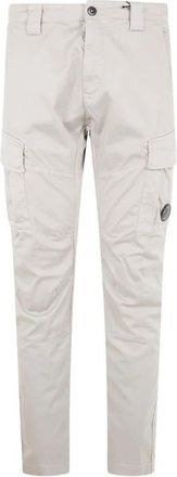 C.P. Company Slim-fit broek - Heren - Slim Fit Broeken - Grijs - L - Leer - Broeken