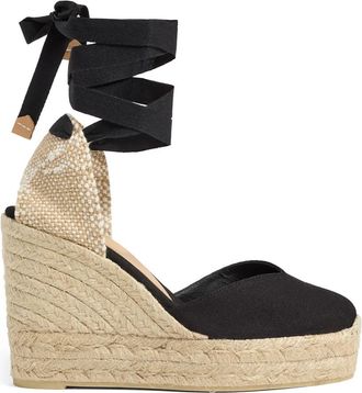 Castaner Chiara/8Ed/001 11 cm sleehakken - Dames - Sleehakken - Zwart - 36 EU - Katoen - Schoenen