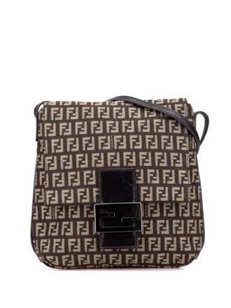 Fendi 2000-2010 Zucchino Canvas crossbody bag - women - Calf Leather/Canvas - One Size - Brown