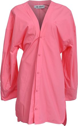 The Attico Lala Mini Dress in Pink Cotton