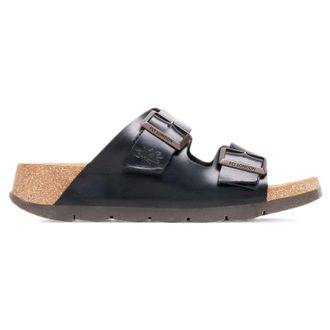 FLY London CAJA721FLY Leather Womens Slides Sandals - Black - Size:UK 5