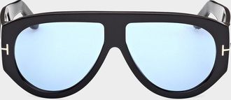 Tom Ford Men & apos;s Bronson Acetate Aviator Sunglasses