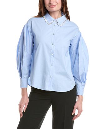 Gracia Beaded Collar Shirt